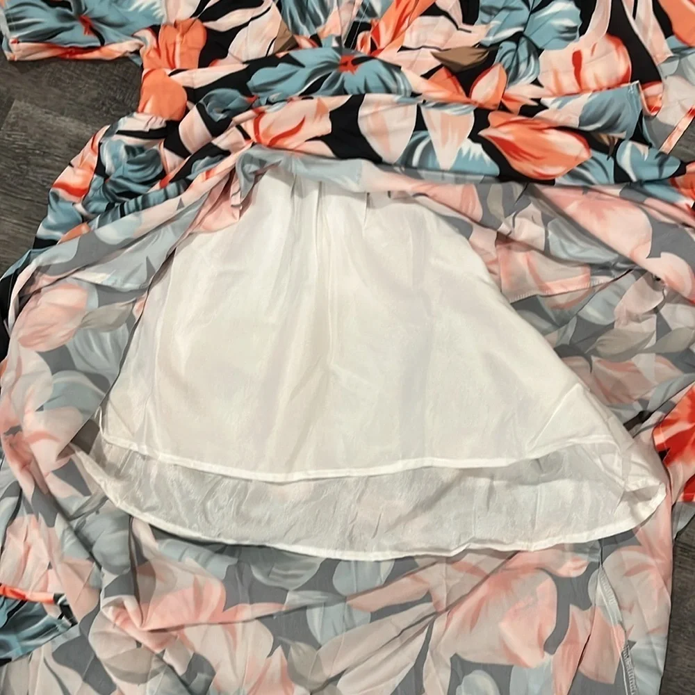 NWT Tropical Floral Maxi Midi Dress - small